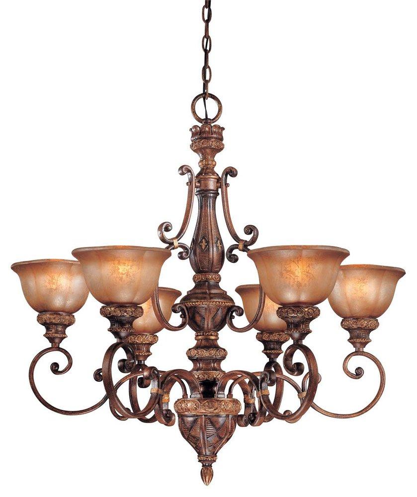 Minka Lavery Illuminati Bronze 33-1/2 in. 100W 6-Light Candelabra Incandescent Chandelier 