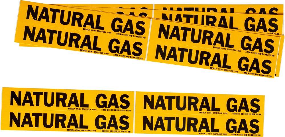 Brady Worldwide Black Natural Gas Pipe Marker 