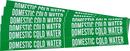 3/4 - 2-3/8 in. OD Pipe Marking Flag Domestic Cold Water in Green|White