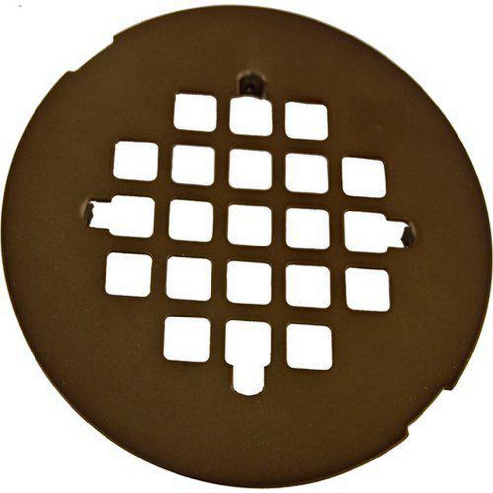 Signature Hardware Oil Rubbed Bronze 4-1/4 in. Stainless Steel Snap-In Shower Drain Strainer 