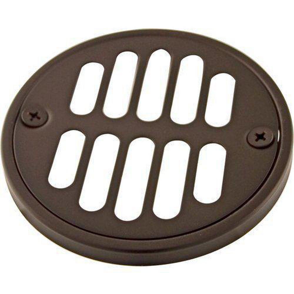Signature Hardware Oil Rubbed Bronze 3- 5/8 in. Diameter Tub/ Shower Drain Cover with 304 Stainless Steel 