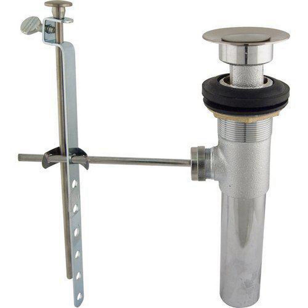 Signature Hardware PVD Brushed Nickel 2-1/4 x 8 in. Pop-Up Style Bathroom Sink Drain 