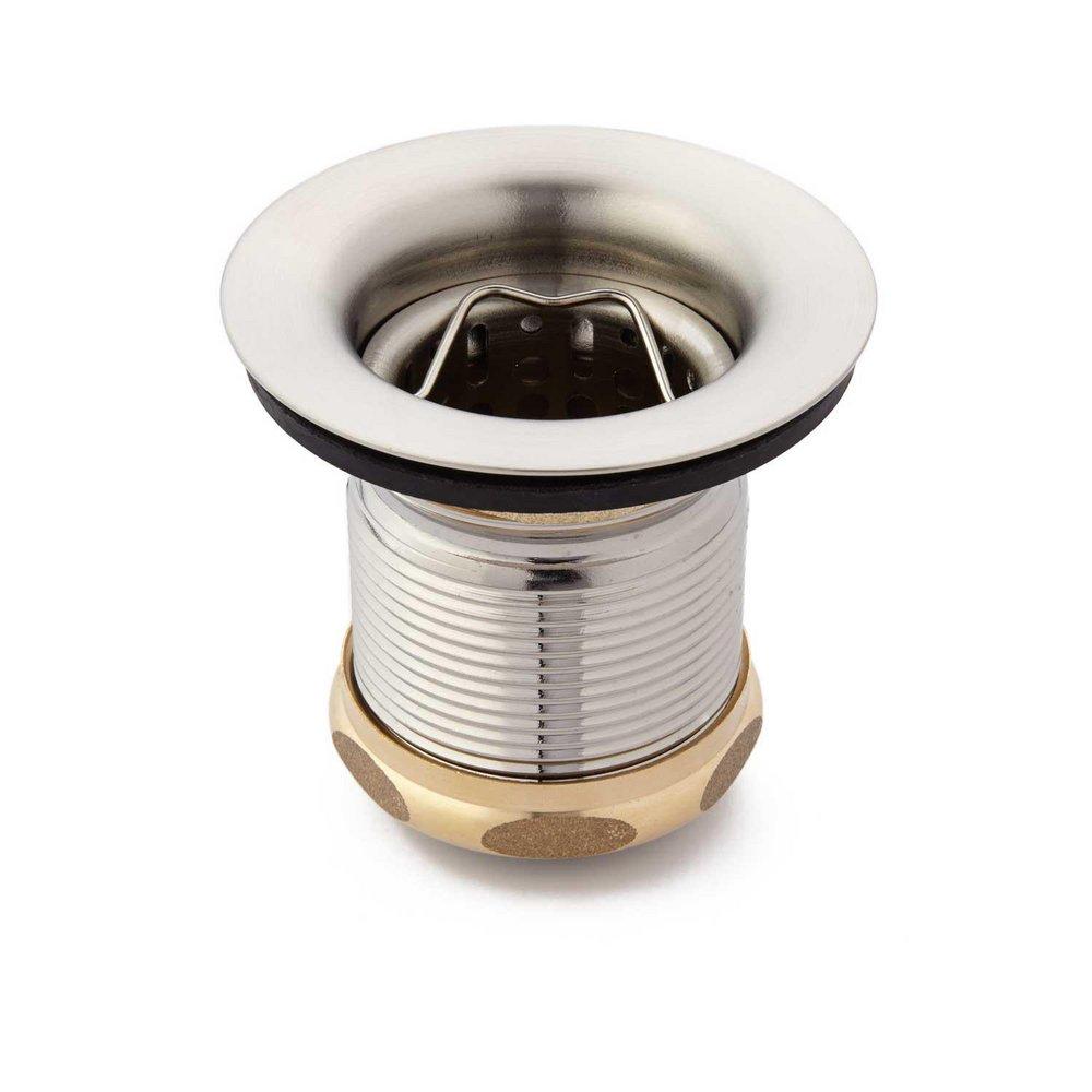 Signature Hardware PVD Brushed Nickel Decorative Basket Strainer 