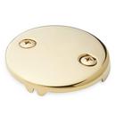 3-3/16 in. Solid Brass Overflow Plate with Two Screws in Polished Brass