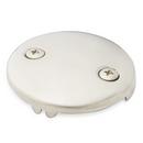 Signature Hardware Brushed Nickel 3-3/16 in. Solid Brass Overflow Plate with Two Screws 