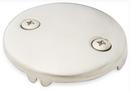 3-3/16 in. Solid Brass Overflow Plate with Two Screws in Brushed Nickel