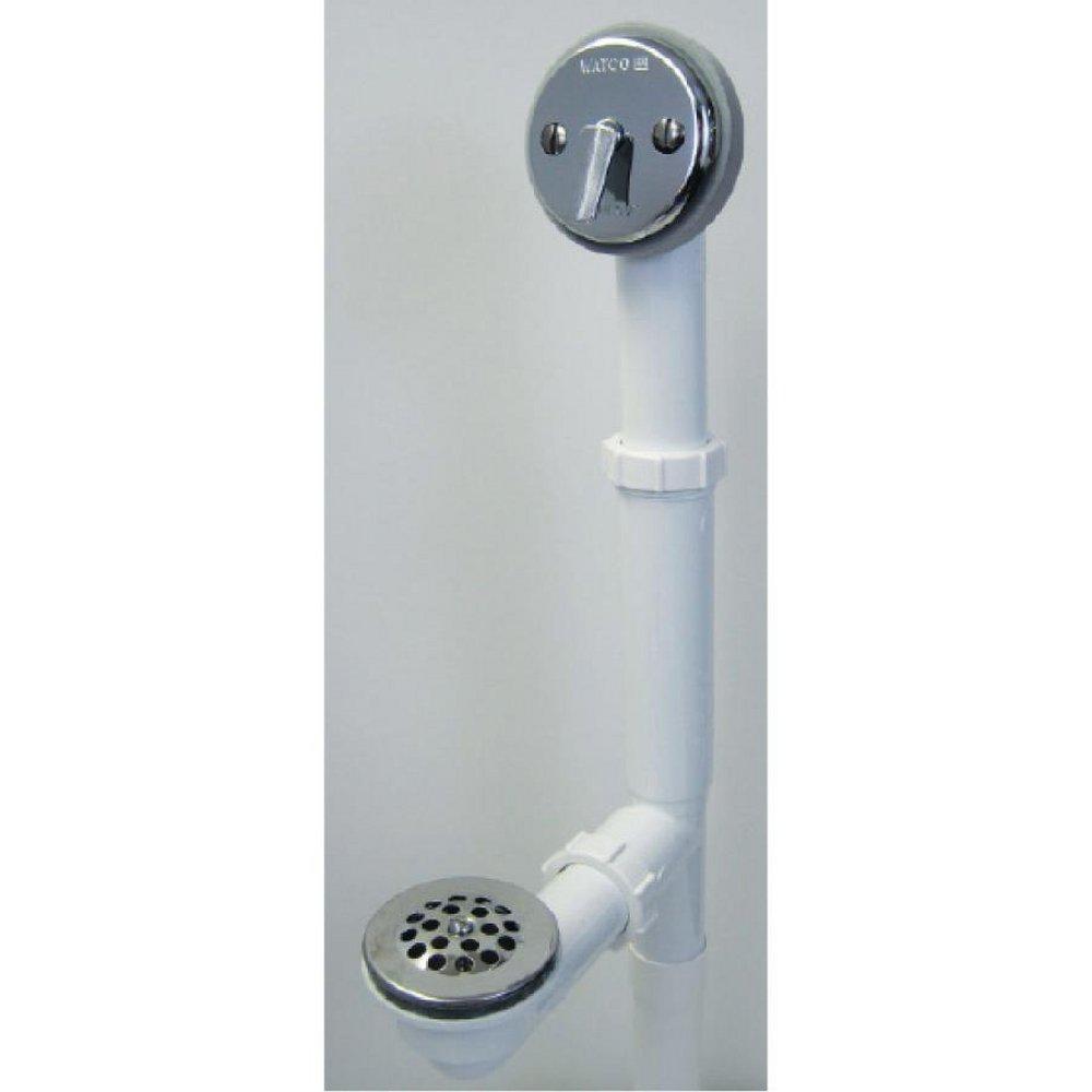 Watco Chrome Plated 16 in. Plastic Trip Lever Drain 