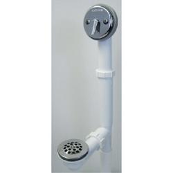 16 in. Plastic Trip Lever Drain in Polished Chrome