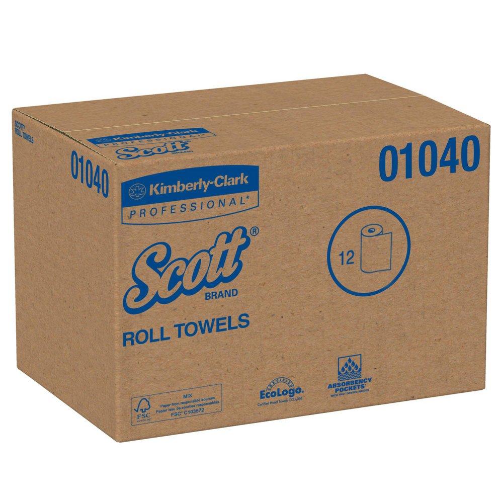 Scott&reg; White Hard Roll Towel in White (Case of 12) 