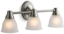 100W Up or Down Facing 3 Light Sconce for Forte Faucet Line Vibrant Brushed Nickel