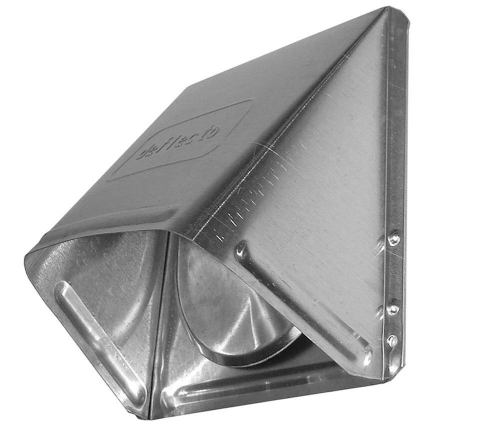 Deflecto Silver 4 in. Dryer Vent Hood 