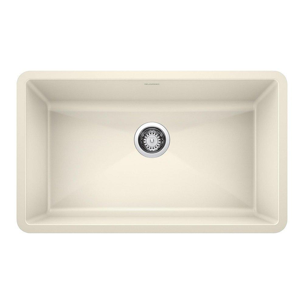BLANCO Biscuit 32 x 19 in. No Hole Composite Single Bowl Undermount Kitchen Sink 