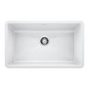 32 x 19 in. No Hole Granite Composite Single Bowl Undermount Kitchen Sink in White