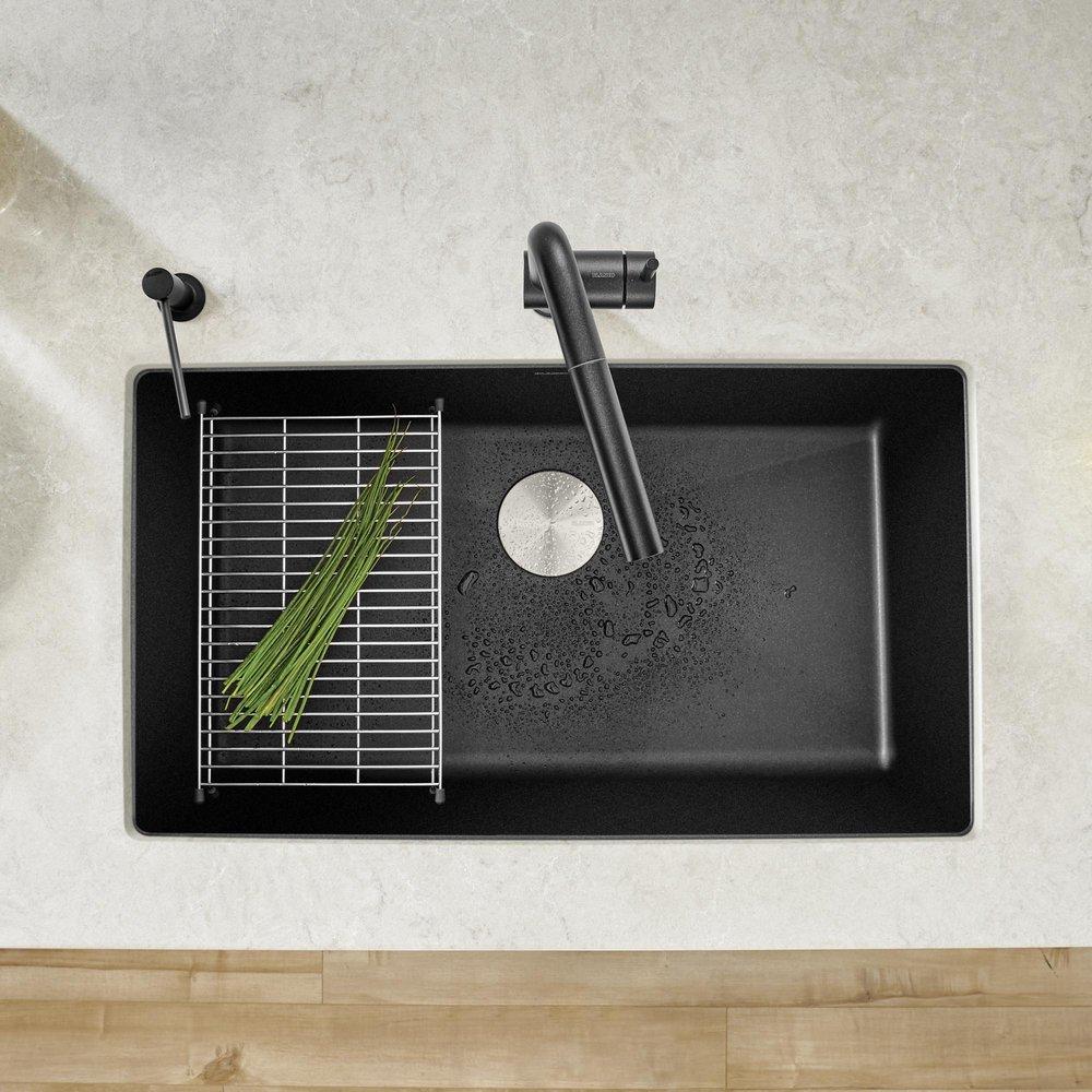 BLANCO Anthracite 32 x 19 in. No Hole Composite Single Bowl Undermount Kitchen Sink 