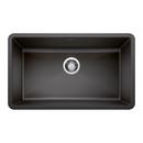 32 x 19 in. No Hole Granite Composite Single Bowl Undermount Kitchen Sink in Anthracite