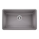 BLANCO Metallic Grey 32 x 19 in. No Hole Composite Single Bowl Undermount Kitchen Sink 