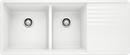 48 x 20 in. No Hole Composite Double Bowl Undermount Kitchen Sink in White