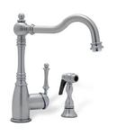 2.2 gpm Single Lever Handle Kitchen Sink Faucet with 9 in. Spout Reach and Sidespray in Stainless Steel