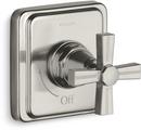 Volume Control Valve Trim with Single Cross Handle in Vibrant Brushed Nickel