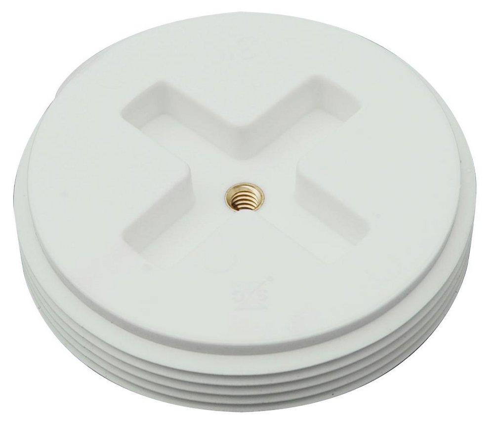 Sioux Chief White MPT Glass Fiber Reinforced Polypropylene Slotted Cleanout Plug in white 