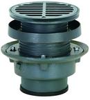 Sioux Chief Push Joint Cast Iron Floor Drain Assembly with 6-1/2 in. Round Ductile Iron Grate and Ring and Strainer 