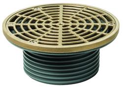 4 in. No Hub Ductile Iron Nickel Bronze Floor Drain