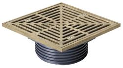 4 in. Hub Plastic Nickel Bronze Floor Drain