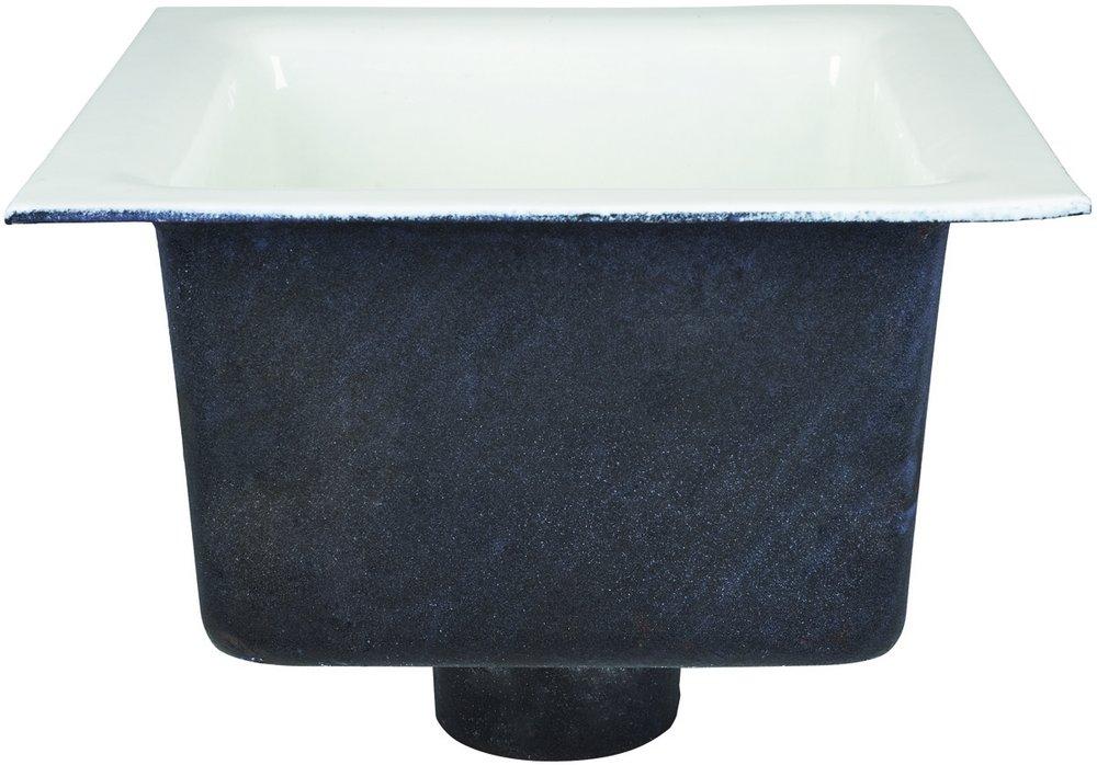 Sioux Chief White Floor Mount Cast Iron Floor Sink 