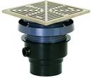 3 x 4 in. Hub ABS Floor Drain Assembly with Square Nickel Bronze Grate