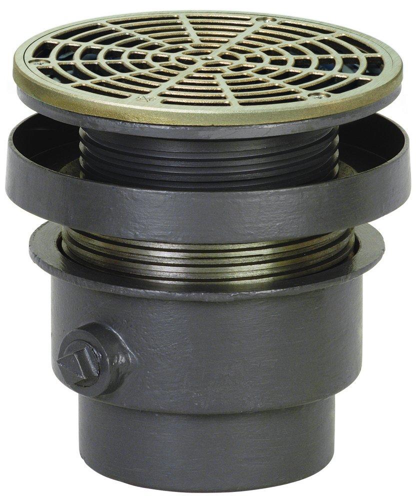 Sioux Chief No Hub Ductile Iron Nickel Bronze Floor Drain 
