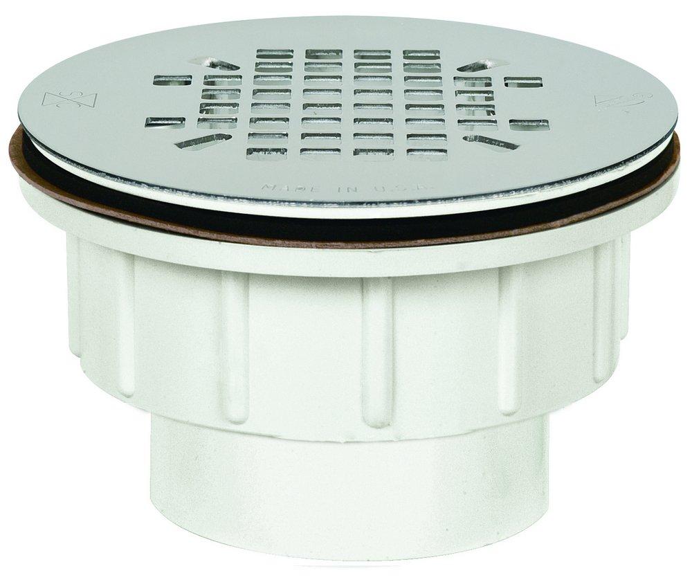 Sioux Chief Hub Plastic White Shower Drain 