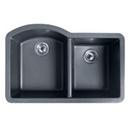 32 x 21 in. No Hole Composite Double Bowl Undermount Kitchen Sink in Granito