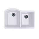 32 x 21 in. No Hole Composite Double Bowl Undermount Kitchen Sink in Bianca