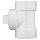 White PVC DWV Cleanout Tee with Plug 