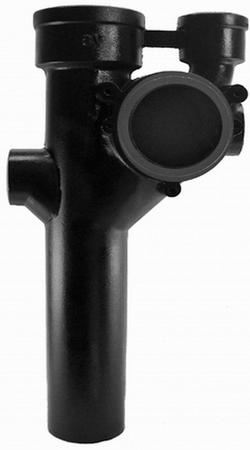 4 in. Spigot x Hub x Threaded Cast Iron Double Starter Fitting