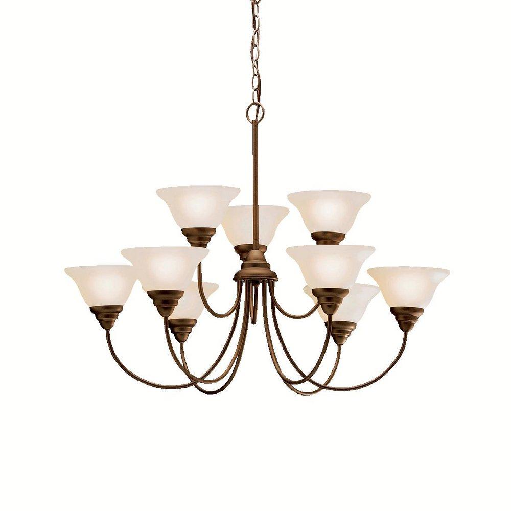 Kichler Lighting Olde Bronze 25 in. 9-Light Medium E-26 Base Chandelier 