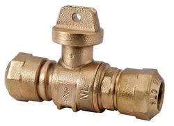 1 in. Quick Joint Brass Ball Curb Valve
