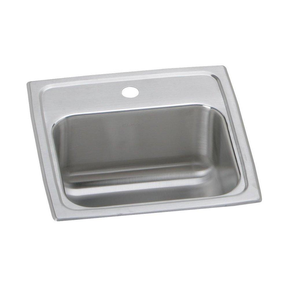 Elkay Brushed Satin 15 x 15 in. Drop-in Stainless Steel Bar Sink 