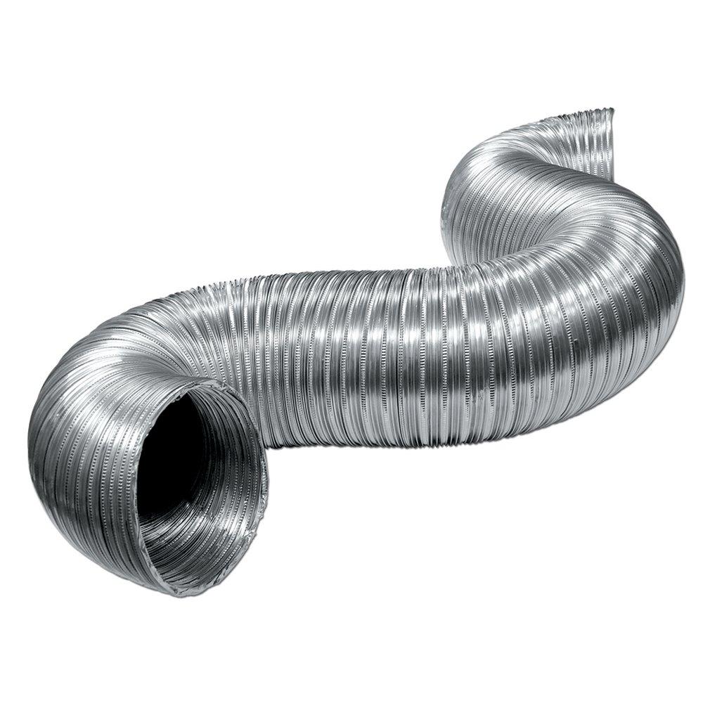 Lambro Industries Silver 8 ft. Silver Uninsulated Flexible Air Duct 