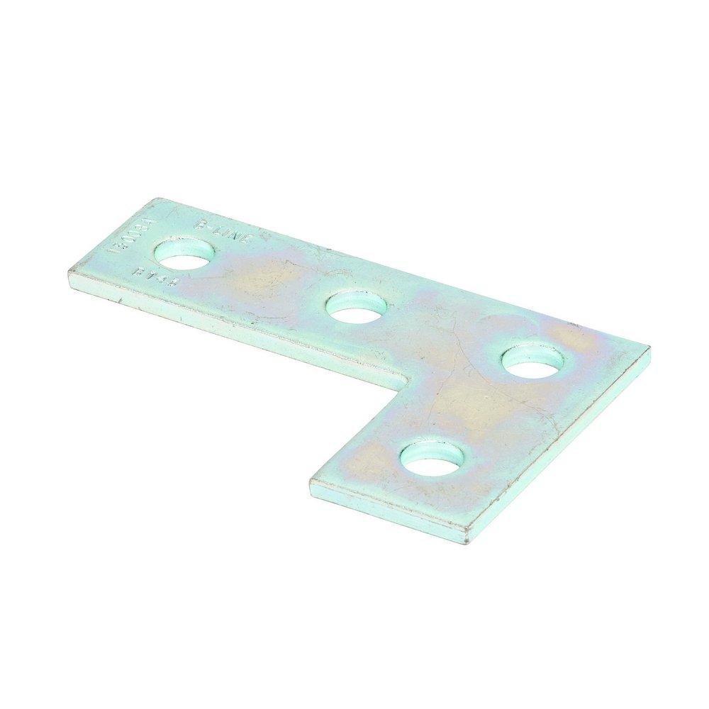 Eaton B-Line Series 3-1/2 in. Electroplated Zinc Steel 4-Hole Corner Plate 