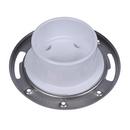 Oatey&reg; White 4 x 3 in. PVC EZ Iron Pipe Thread Tap On Pipe Closet Flange With Stainless Steel Ring 