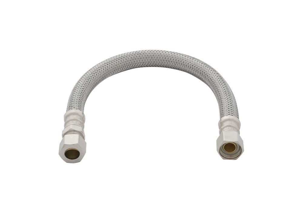PROFLO® 3/8 Comp x 3/8 OD Comp x 20 in. Braided Stainless Steel Sink  Flexible Water Connector