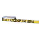 Empire Level Black Caution Gas Line Below Tape in Yellow 