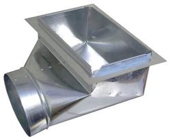 4 x 10 x 5 in. 90 Degree Boot Type-B Galvanized Steel 30 ga