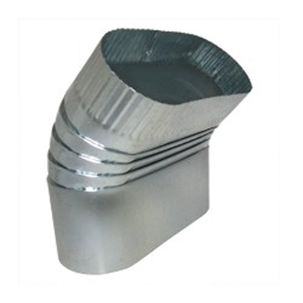 Royal Metal Products 7-1/4 in. 30 ga Oval Vertical 45 Degree Elbow Gas Vent Pipe 
