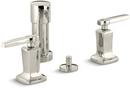 KOHLER Vibrant&reg; Polished Nickel Vertical Spray Bidet Faucet with Double Lever Handle 