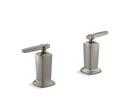 KOHLER Brushed Nickel 3-Hole Valve Trim with Double Lever Handle 
