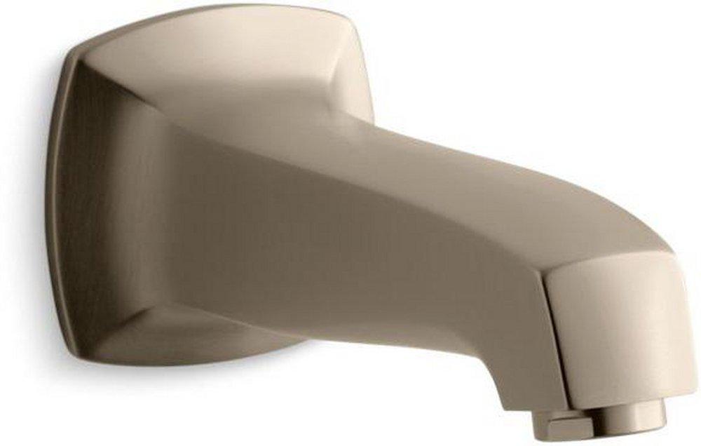 KOHLER Vibrant&reg; Brushed Bronze Wall Mount Non-Diverter Bath Spout 