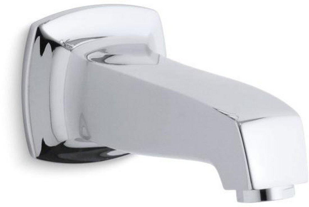 KOHLER Polished Chrome Wall Mount Non-Diverter Bath Spout 