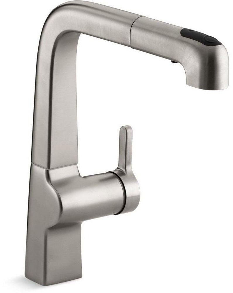 KOHLER Vibrant&reg; Stainless Single Handle Pull Out Kitchen Faucet 